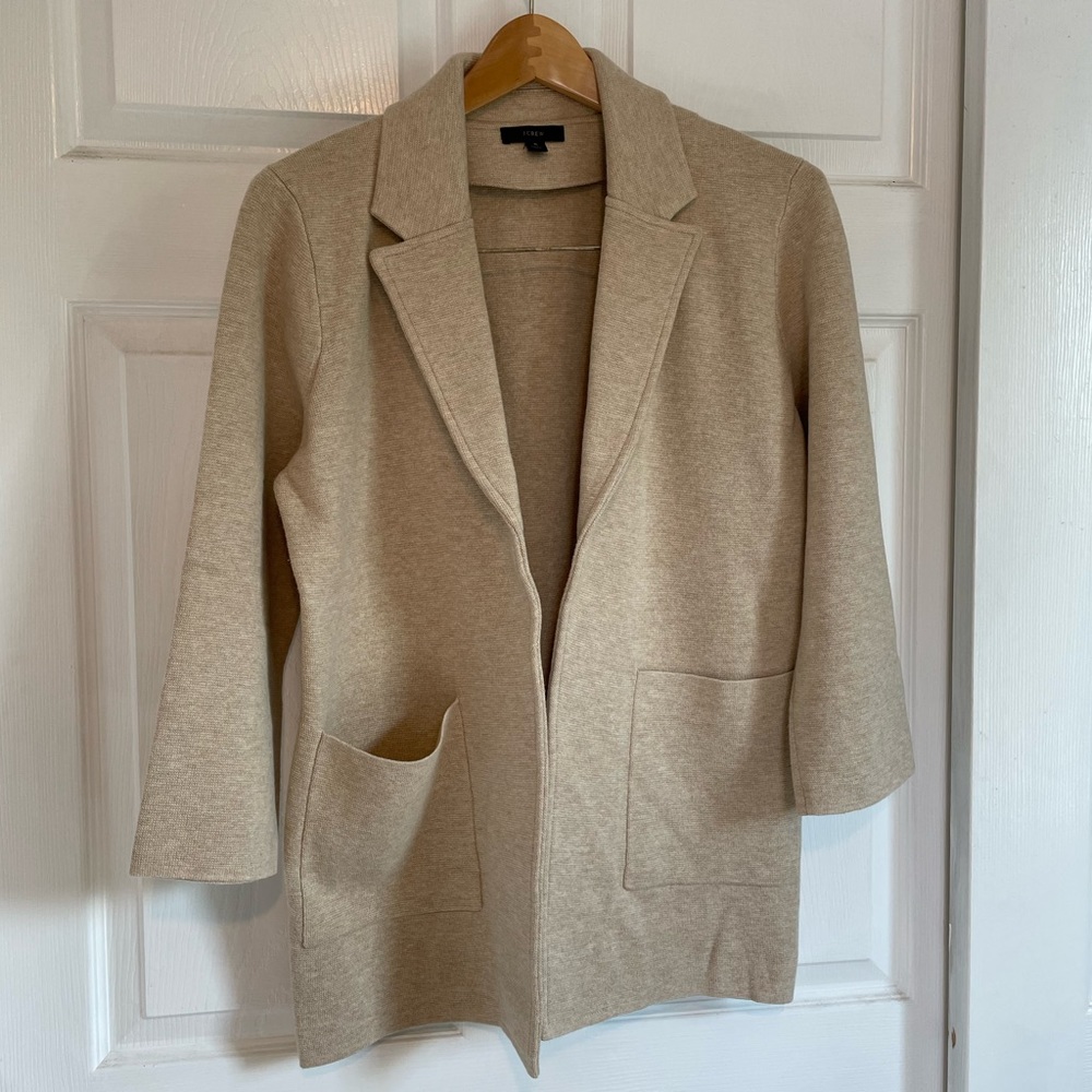 J. Crew Sophie Open-Front Sweater-Blazer